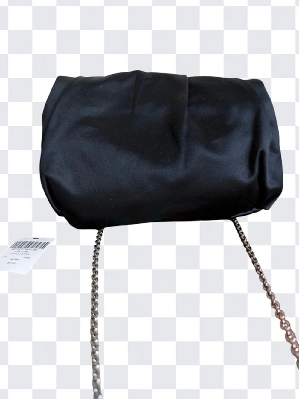 Henri Bendel Knot Mi Satin Clutch Shoulder Bag Black NWOT Henri Bendel - Picture 6 of 17